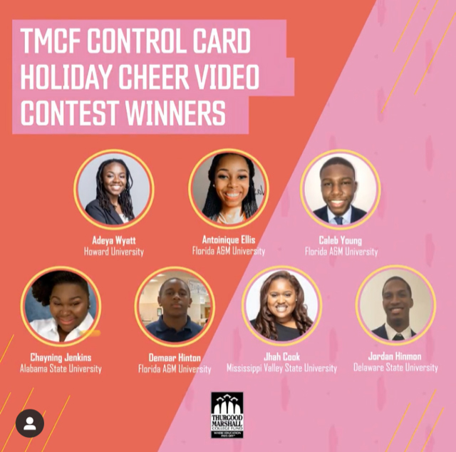 TMCF Control Card Holiday Cheer Video Contest Winners